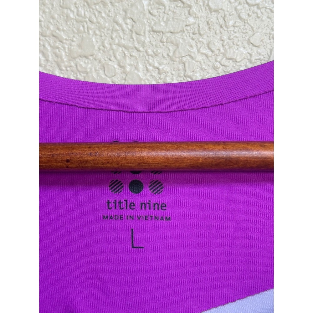 Title Nine Womens Henerala Dress Purple Grey Colorblock Performance Dress Large - Picture 4 of 6